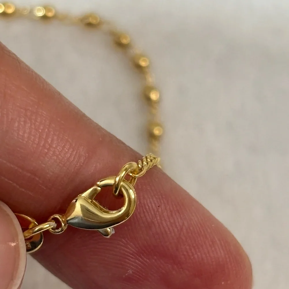 NEW Guadelupe Rosary on Figaro & Beaded 18k Yellow Gold Filled Necklace - Picture 6 of 6